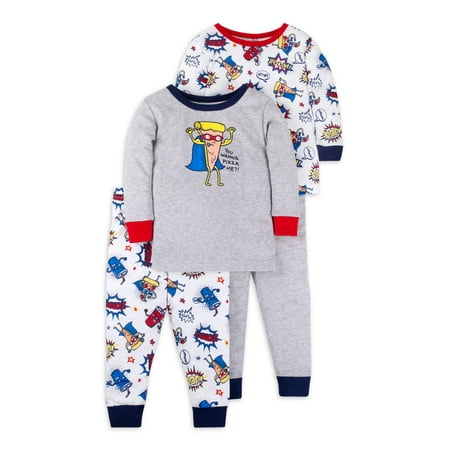 

Little Star Baby & Toddler Boy 4Pc Long Sleeve Shirts & Pants Pajamas Size 9 Months-5T