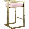 thumbnail image 4 of Home Square 2 Piece 27"H Velvet Counter Stool Set with Gold Metal Base in Pink, 4 of 4