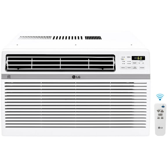 LG 12,000 BTU 115V 550 Sq ft New Window Air Conditioner with Wi-Fi and remote, White, LW1217ERSM1