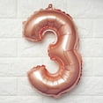 thumbnail image 6 of Efavormart Rose Gold 16" tall Alphabet Letters / Number Foil Balloons Party Wedding Decorations Graduation New Year Party- 3, 6 of 6