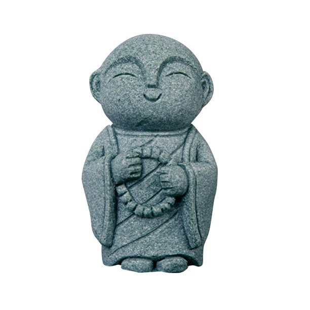 Estatua de pequeño monje, figura decorativa de piedra arenisca, adorno de mesa, escultura de Buda para estantería, salpicadero de coche, sala de estud Estilo D