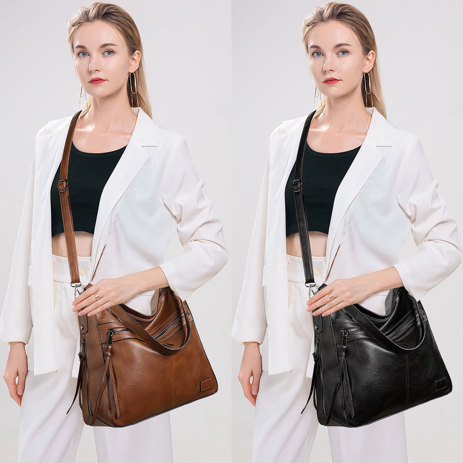 SENDEFN Women Tote Bag Handbags Leather Fashion Hobo Shoulder Bags with Adjustable Shoulder Strap
