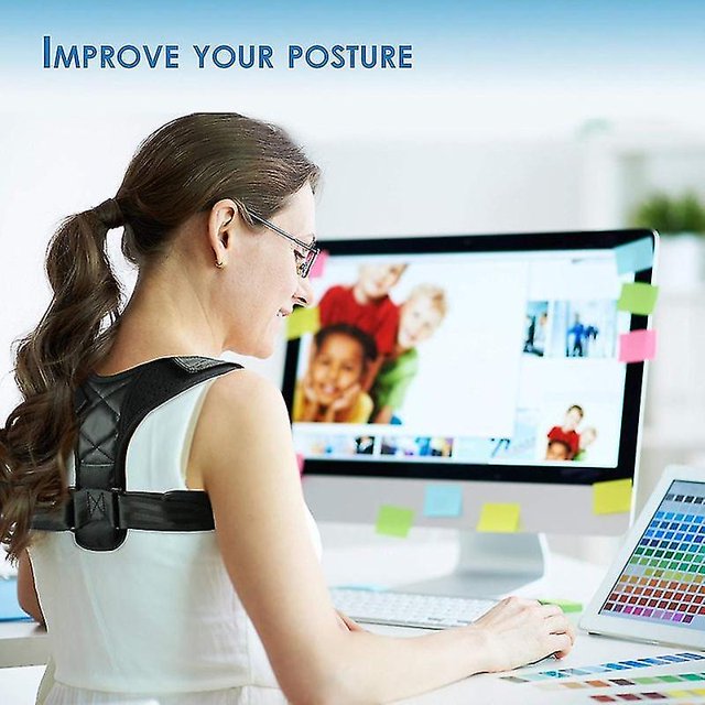 Corrector médico de postura de clavícula ajustable para hombres y mujeres, corsé de cinturón de soporte Lumbar para la parte superior de la espalda, corrección de postura kaili Sencillez