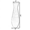 thumbnail image 5 of 24" Tall Bamboo Floor Vase, Glossy Orange, 5 of 7