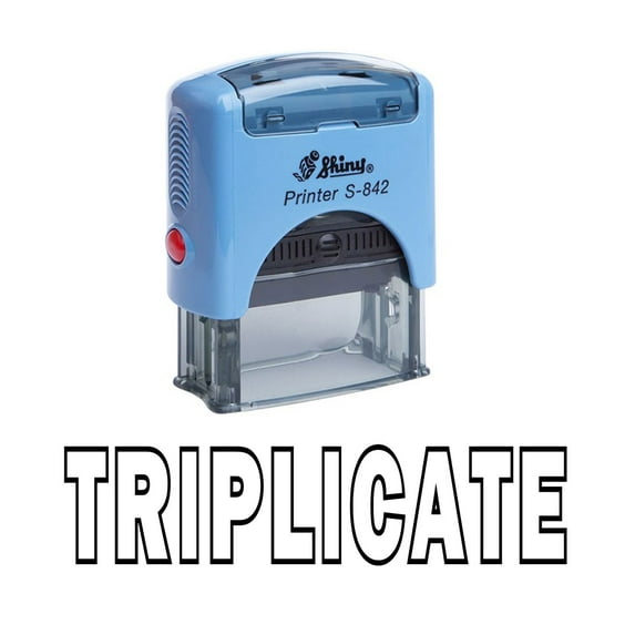 TRIPLICATE Self Inking Rubber Stamp Custom Shiny Office Stationary Stamp