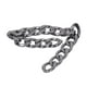thumbnail image 4 of Cadenas de aluminio para bordillo, 10 metros, color antioxidante, duraderas, eslabones retorcidos simples, cadenas portacables cruzadas para collares, pulseras, color plateado y negro, 4 of 8