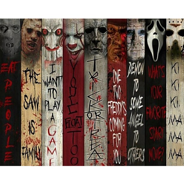 Pintura de diamante Cráneo de terror Pared de diamantes de imitación redonda completa FLhrweasw Nuevo