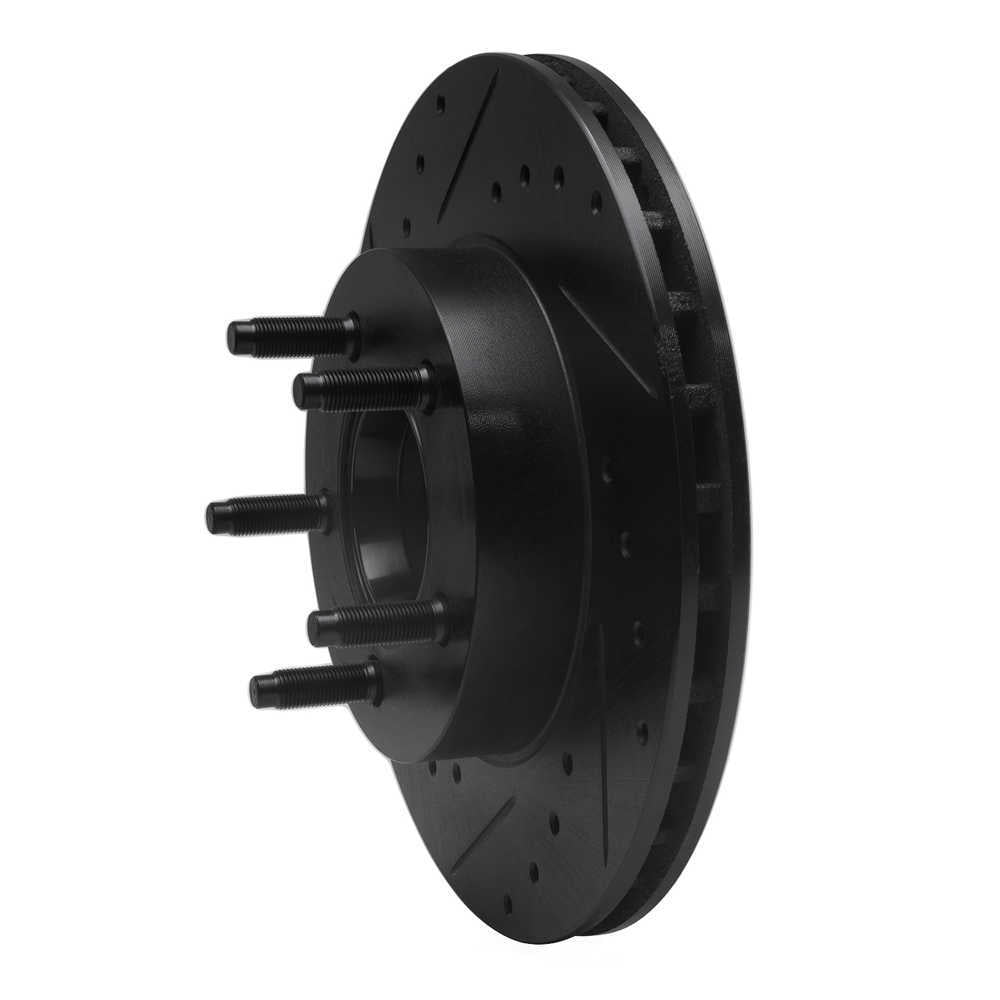 Dynamic Friction Company 633-54111L DFC Brake Rotor - Drilled And Slotted - Black
