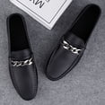 thumbnail image 4 of Men's Casual Loafers Slip On Leather Shoes Lightweight Driving Shoes Moccasins Classic Penny Loafer Flats Boat Shoes Outdoor Walking Shoes, 4 of 10