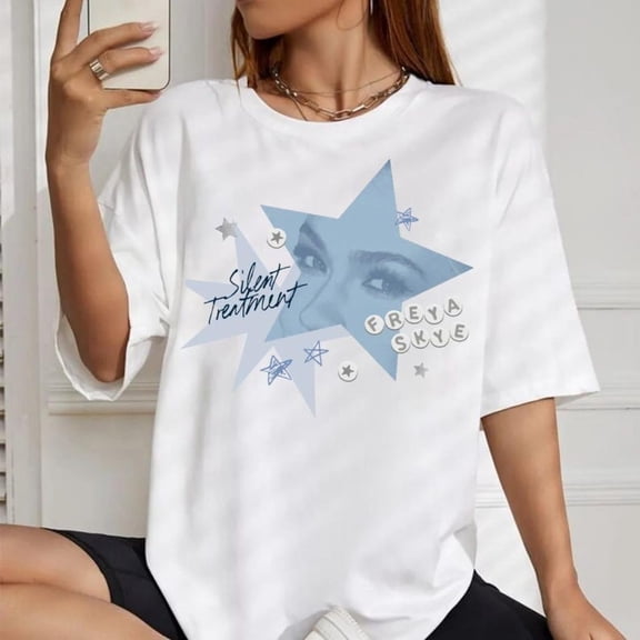 Freya Skye Silent Treatment Print Merch Cotton T-Shirt – Unisex Short Sleeve Tee, Casual Streetwear Concert Outfit Gift for Music Lovers