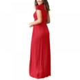 thumbnail image 3 of Robe Maxi pour Femme Col Rond avec Poche Été Ample Décontractée Robe Bouffante Femme Rétro Longues Robes vestidos mujer, 3 of 4
