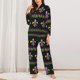 thumbnail image 2 of Fotbe Mardi Gras Fleur de Lis Conjunto de Pijama de Manga Larga para Mujer con Estampado, Ropa de Dormir de 2 Piezas, Conjunto de Casa Suave y Cómodo con Bolsillos-Large, 2 of 7