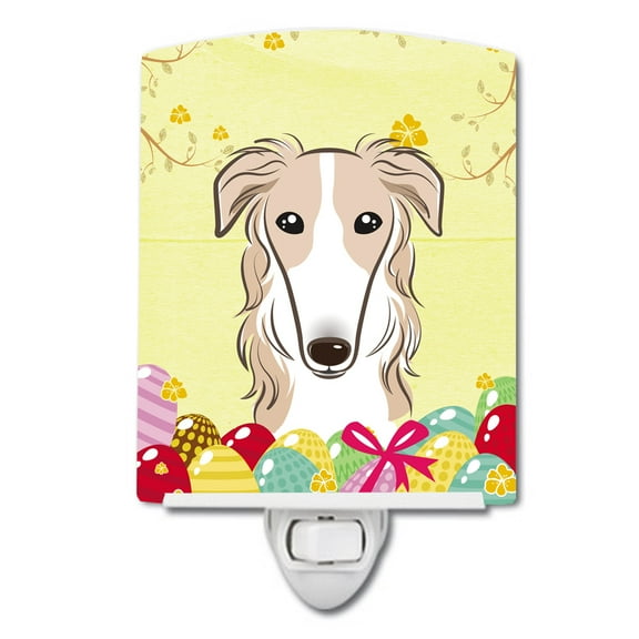 Borzoi Easter Egg Hunt Ceramic Night Light