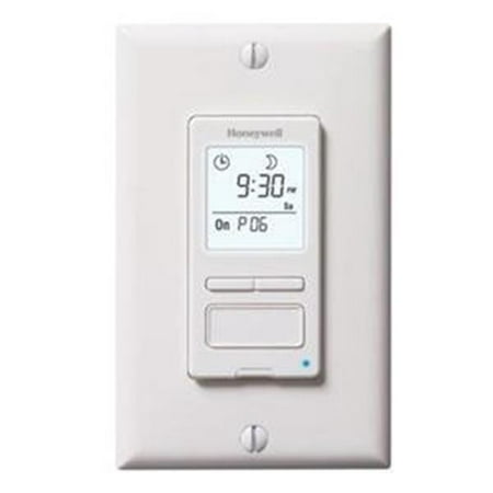 Honeywell RPLS540A1002/U ECONOSwitch Programmable Light Switch Timer (Best Bathroom Fan Timer Switch)