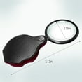 thumbnail image 2 of 2pcs 5x Small Pocket Magnify Glass Premium Folding Mini Magnifying Glass with Rotating Protective Leather Sheath, Apply to Reading, Science, Jewelry, Hobbies, Books, 1.96in, 2 of 5