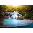 thumbnail image 2 of wall26 - Sunlight Through Tree Leaves Lights Beautiful Waterfall in Forest - Removable Wall Mural | Self-Adhesive Large Wallpaper - 66x96 inches, 2 of 5