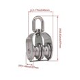 thumbnail image 3 of Lifting Hooks, Clamps Shackles M32 Swivel Stainless Steel 304 Double Pulley Block Fixed Pulley Lifting, 3 of 3