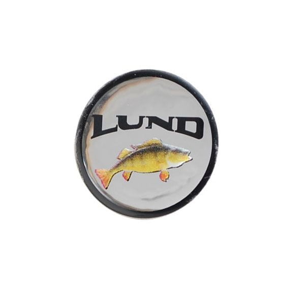 Lund Boat Steering Wheel Emblem Sticker Fish Logo 1 3/8 Inch