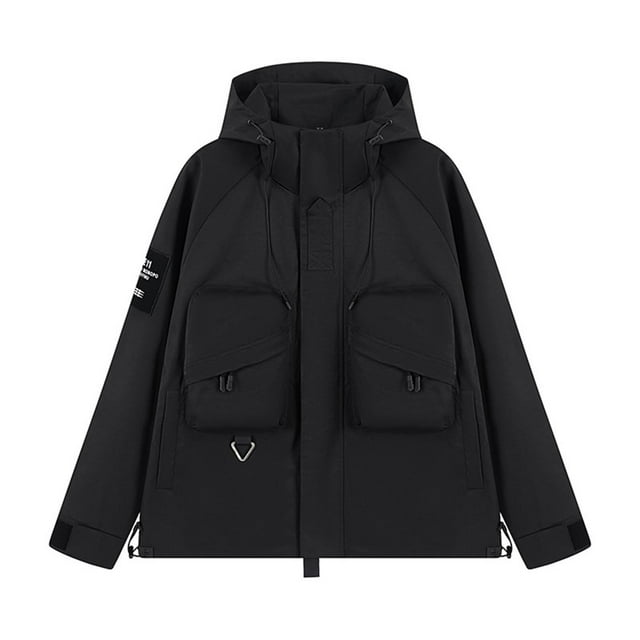 Birdeem Manteau à Capuchon Tactique pour Femme, Coupe-Vent Hydrofuge avec Multiples Poches, Manteau d'Extérieur à Manches Longues pour la Randonnée et le Mode Urbaine Décontracté