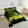 thumbnail image 4 of Erosebridal American Football Bedding Set Green Bay Comforter Set Gifts for Football Fans Women Men Football City Comforter Rugby Sports Duvet Set Green Yellow Room Decor, 4 of 7