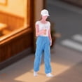 thumbnail image 5 of Girl Tiny People Mini People Figure Simulation Diorama Figure Resin Accessory for Hobbyist Collections, 5 of 8