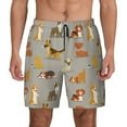 thumbnail image 2 of Picia Cute Dog pattern Mens Swim Trunks with Compression Liner Stretch Beach Shorts Quick Dry with Zipper Pockets No-Chafing Board Shorts-Medium, 2 of 9