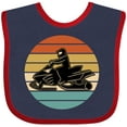 thumbnail image 3 of Inktastic Snowmobile Retro Sunset Boys or Girls Baby Bib, 3 of 4