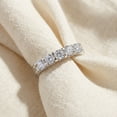 thumbnail image 4 of Pompeii 1ct Lab Grown Diamond 5-Stone Wedding Women's 10k White Gold Ring (F,VS/SI), 4 of 5