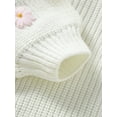 thumbnail image 5 of Infant Girls Winter Sweater Casual Crew Neck Long Sleeve Flower Pattern Knit Pullovers Tops, 5 of 5