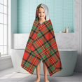 thumbnail image 6 of Red Green Checkerboard Checkered Pattern Hooded Bath Towel，60"x35" for Ages 3 To 12 Kids, Quick Dry Lightweight Soft Microfiber Hood Beach Towel Cover Up for Kids, 6 of 7