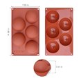 thumbnail image 2 of Hugtrwg Molde Silicona Con Esfera 5 Medias Bolas Molde para Pastel Plantilla Chocolate Pudín, 2 of 9