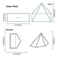 thumbnail image 4 of Tente Pyramid Tente Solo Ultralégère Tipi Tente Camping Extérieur Tente Simple Portable Imperméable Randonnée Sac à Dos B, 4 of 8