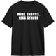 thumbnail image 4 of More Snacks,Less Stress Men's Cotton T-Shirts Casual Basic Crew Neck Tshirts Short Sleeve Fashion Tee Shirts,, 4 of 6
