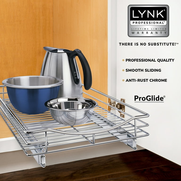 Lynk Professional Slide Out Under Sink Cabinet Organizer - Pull Out Two