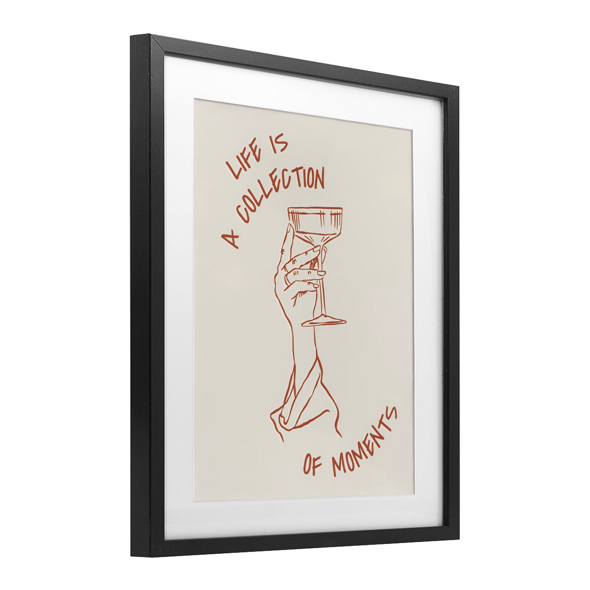 Stupell Industries Life Is A Collection of Moments Toast Black Framed Print Under Glass, design by The Prints Vibe
