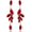 Red Silver, variant on Cubic Zirconia Bridal Earrings - Silver Plating Marquise Crystal Zircon Rhinestone CZ Cluster Floral Leaf Dangle Drop Earrings for Women,Wedding Party Prom Bride Bridesmaids Jewelry