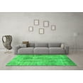 thumbnail image 3 of Ahgly Company Indoor Round Abstract Green Modern Area Rugs, 3' Round, 3 of 4