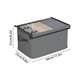 thumbnail image 3 of Caja de almacenamiento para ropa con tapa Organizador plegable de tela Contenedor de ropa blanca Beige gris 44x25x21cm para armario Armario Estantería Mantas Juguetes, 3 of 6