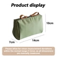 thumbnail image 2 of Bolsa de maquillaje de nailon, bolsa organizadora de viaje, organizador de cosméticos para mujeres y niñas, 14 x 10 x 7 cm, verde, 2 of 5