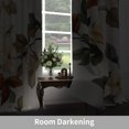thumbnail image 3 of Lfeey Bedroom Blackout Curtains 96 Inches Long, Botanical Leaves Vintage Rod Pocket Window Drapes, Room Darkening, 2 Panels, 3 of 6