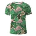 thumbnail image 4 of Big and Tall Shirts for Men Short Sleeved Tropical Style Print T Shirt Summer Mens Slim Fit T Shirts Log Sleeve for Men Graphic Shirt Pack Mens Medium Large V Neck M, 4 of 4