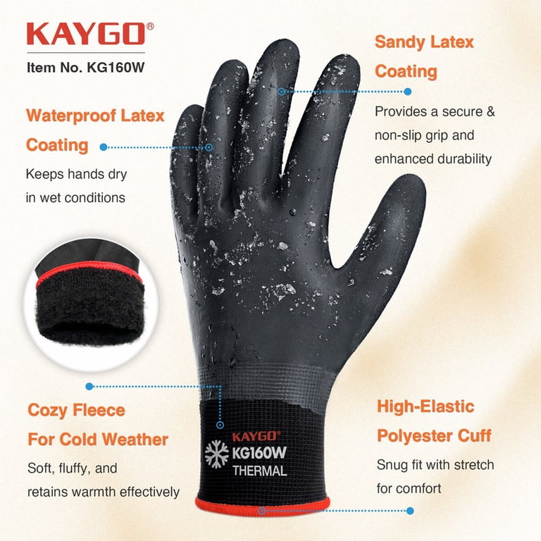 KAYGO Winter Waterproof Work Gloves, Thermal Insulated photo 2