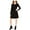Black - deepblack, variant on maison Jules Womens Pleated Fit & Flare Dress, Black, Medium