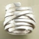 thumbnail image 3 of Anillos para mujer, regalos para mujer, anillos llamativos con baño cruzado para mujer, anillo ancho exagerado étnico bohemio para el pulgar, anillo de compromiso, 3 of 5