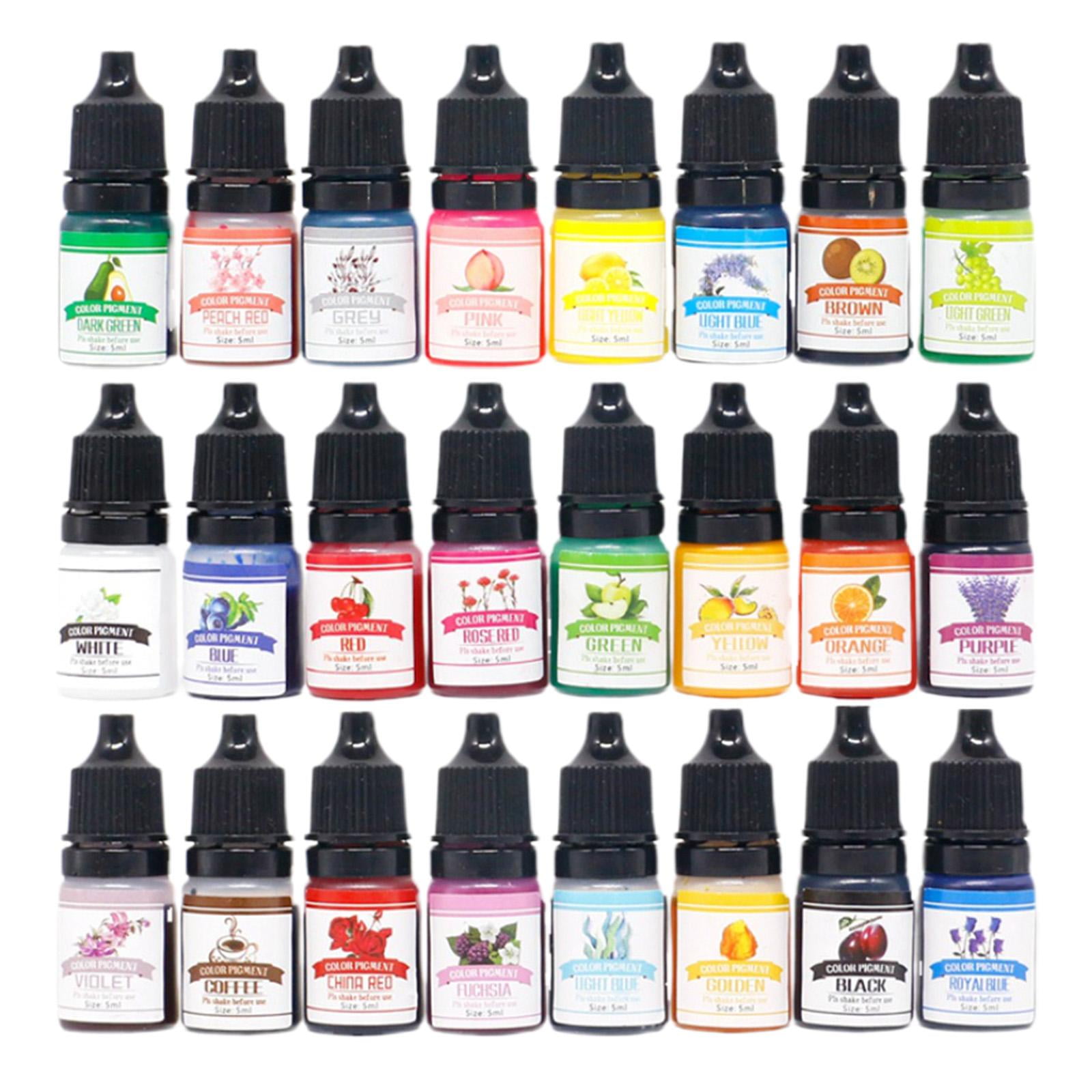 FVDPWYE 24Pcs Inks Concentrated Epoxy Resin Colorant Liquid Colorant Accessories DIY Kit