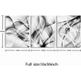 thumbnail image 3 of Black and White Grey Wall Art for Bedroom, 3 Panels Abstract Lines Art Canvas Print Artwork Set Modern Home Decoration for Bathroom Living Room, 12x16 Inchx3pcs, Small, 3 of 6