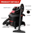 thumbnail image 4 of Shop-Vac 20V Cordless 6 Gallon Wet Dry Vacuum, with (2) 2.0Ah Batteries and Charger, 4 of 9