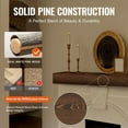 thumbnail image 4 of Fireplace Mantel Floating Wood Shelf Rustic 60 Natural Brown, 4 of 6