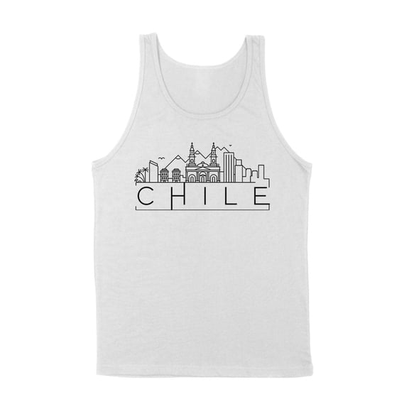 Skyline Chile Tank Top Unisex Large White