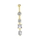 thumbnail image 3 of Piercing para el ombligo con colgante, ideal como regalo de moda o para decorar el ombligo. Dorado, 3 of 9